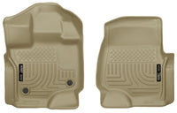 Thumbnail for Husky Liners 15-23 Ford F-150 Super/Super Crew Cab WeatherBeater Tan Front Floor Liners