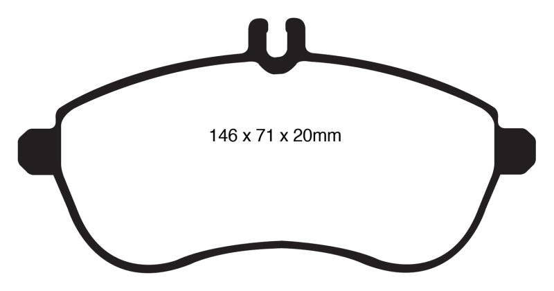 EBC 12-14 Mercedes-Benz C250 (W204) 1.8 Turbo Greenstuff Front Brake Pads