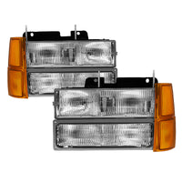 Thumbnail for Xtune Chevy Suburban 94-98 Headlights w/ Corner & Parking Lights 8pcs - OEM HD-JH-CCK94-OE-C-SET