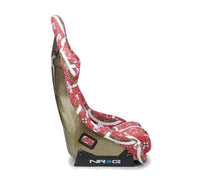 Thumbnail for NRG FRP Bucket Seat PRISMA Oriental Longivity Plate Edition W/ Gold Pearlized Back - Large