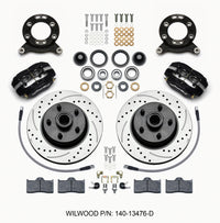 Thumbnail for Wilwood Forged Dynalite-M Front Kit 11.30in 1 PC Rotor&Hub-Drill 65-69 Mustang Disc & Drum Spindle