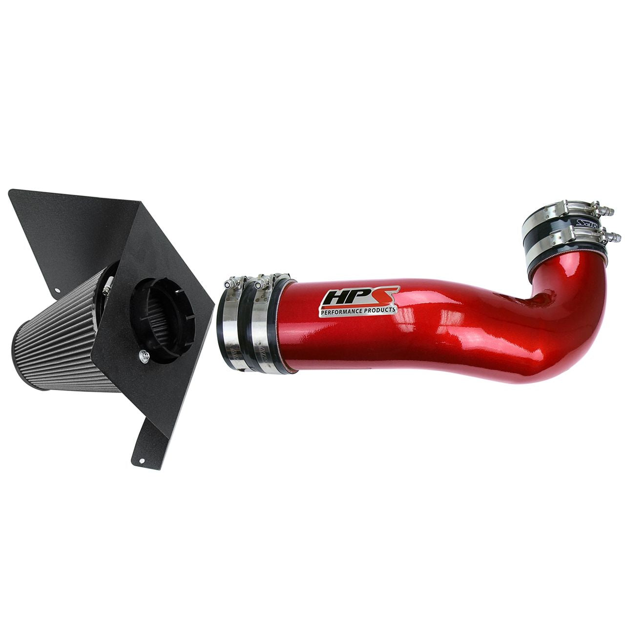 HPS Cold Air Intake Kit 07-08 Cadillac Escalade 6.2L V8, Includes Heat Shield, Red