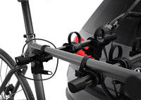 Thumbnail for Thule Gateway Pro 3 Hanging-Style Trunk Bike Rack w/Anti-Sway Cages (Up to 3 Bikes) - Black