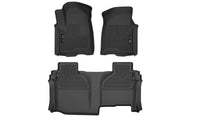 Thumbnail for Husky Liners 19-24 Chevy Silverado1500/GMC Sierra1500 X-Act Front + 2nd Seat Floor Liner Set-Black