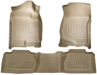 Thumbnail for Husky Liners 07-12 Chevy Silverado/GMC Sierra Extended Cab WeatherBeater Combo Tan Floor Liners