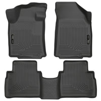 Thumbnail for Husky Liners 2016 Nissan Maxima WeatherBeater Front and Second Row Black Floor Liners