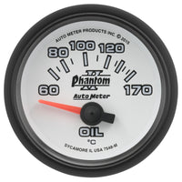 Thumbnail for Autometer Phantom II Gauge Oil Temp 2 1/16in 60-170f Electric Phantom II