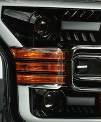 Thumbnail for AlphaRex 15-17 Ford F-150 PRO-Series Proj Headlights Plank Style Gloss Blk w/Activ Light/Seq Signal