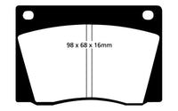 Thumbnail for EBC 67-74 Ac 428 7.0 Redstuff Front Brake Pads