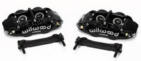 Thumbnail for Wilwood Narrow Superlite 4R Rear Caliper & Bracket Kit - Black 97-13 C5/C6 Corvette w/ OEM Rotors