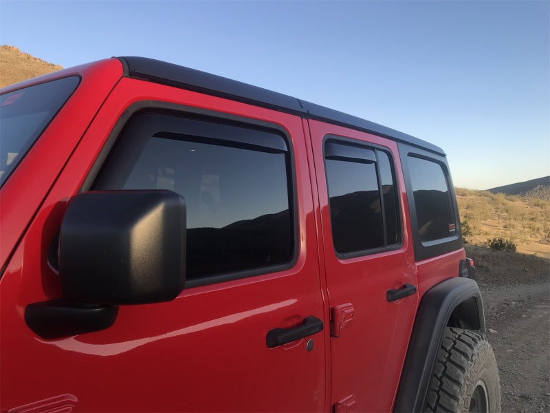 EGR 2018 Jeep Wrangler JL SlimLine In-Channel WindowVisors Set of 4 - Matte Black