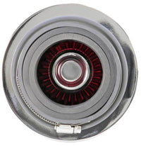 Thumbnail for K&N Universal Air Filter Chrome Round Tapered Red - 4in Flange ID x 1.125in Flange Length x 5.5in H