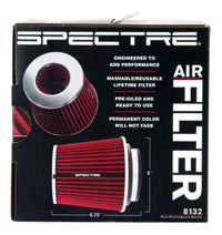 Thumbnail for Spectre Adjustable Conical Air Filter 5-1/2in. Tall (Fits 3in. / 3-1/2in. / 4in. Tubes) - Red