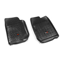 Thumbnail for Rugged Ridge Floor Liner Front Black 2007-2018 Jeep Wrangler Unlimited JK 4 Dr