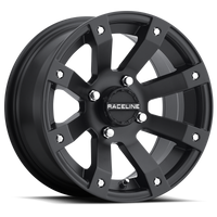 Thumbnail for Raceline A79 Scorpion 12x7in / 4x110 BP / -47mm Offset / 83.8mm Bore - Satin Black Wheel