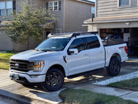 Thumbnail for Go Rhino 21-23 Ford F-150 CC Ceros Low Profile Roof Rack - Tex. Blk