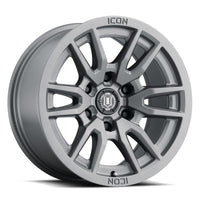 Thumbnail for ICON Vector 6 17x8.5 6x135 6mm Offset 5in BS 87.1mm Bore Titanium Wheel