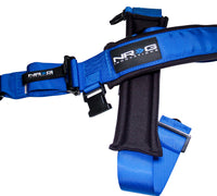 Thumbnail for NRG SFI 16.1 5PT 3in. Padded Seat Belt Harness / Latch Link - Blue