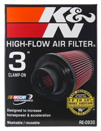 Thumbnail for K&N Universal Rubber Filter - Round Tapered 6in Base OD x 3in Flange ID x 6in H