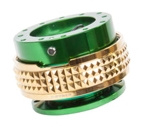 Thumbnail for NRG Quick Release Kit - Pyramid Edition - Green Body / Chrome Gold Pyramid Ring