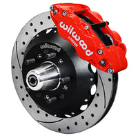 Thumbnail for Wilwood 55-57 Chevy Bel Air Superlite 6R Kit, 5 x 4.50in/4.75in Hub - 12.88in D&S Rotor - Red