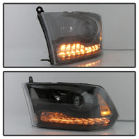 Thumbnail for xTune Dodge Ram 13-17 ( w/ Factory Projector LED) Projector Headlight - Black HD-JH-DR13-P-BK