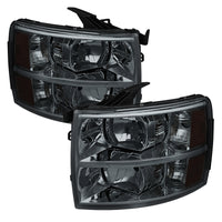 Thumbnail for Xtune Chevy Silverado 07-13 Crystal Headlights Smoked HD-JH-CS07-AM-SM