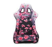 Thumbnail for NRG FRP Bucket Seat PRISMA Japanese Cherry Blossom Edition W/ Pink Pearlized Back - Large