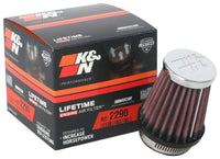 Thumbnail for K&N Universal Chrome Filter 1 9/16 inch FLG / 2 5/8 inch Bottom / 2 inch Top / 3 inch Height