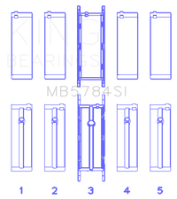 Thumbnail for King BMW N20/B20 Crankshaft Main Bearings