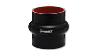 Thumbnail for Vibrant 4 Ply Reinforced Silicone Hump Hose Connector - 2.75in I.D. x 3in long (BLACK)