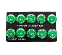 Thumbnail for NRG Fender Washer Kit w/Color Matched M6 Bolt Rivets For Plastic (Green) - Set of 10