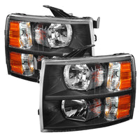 Thumbnail for Xtune Chevy Silverado 07-13 Crystal Headlights Black HD-JH-CS07-AM-BK