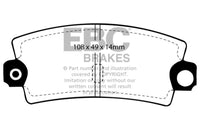 Thumbnail for EBC 85-90 Lotus Esprit 2.2 Greenstuff Rear Brake Pads