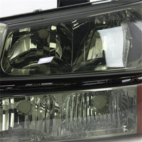 Thumbnail for Xtune Chevy Silverado 2500HD 03-06 Crystal Headlights w/ Amber Lights Smoke HD-JH-CSIL03-AM-SM-SET