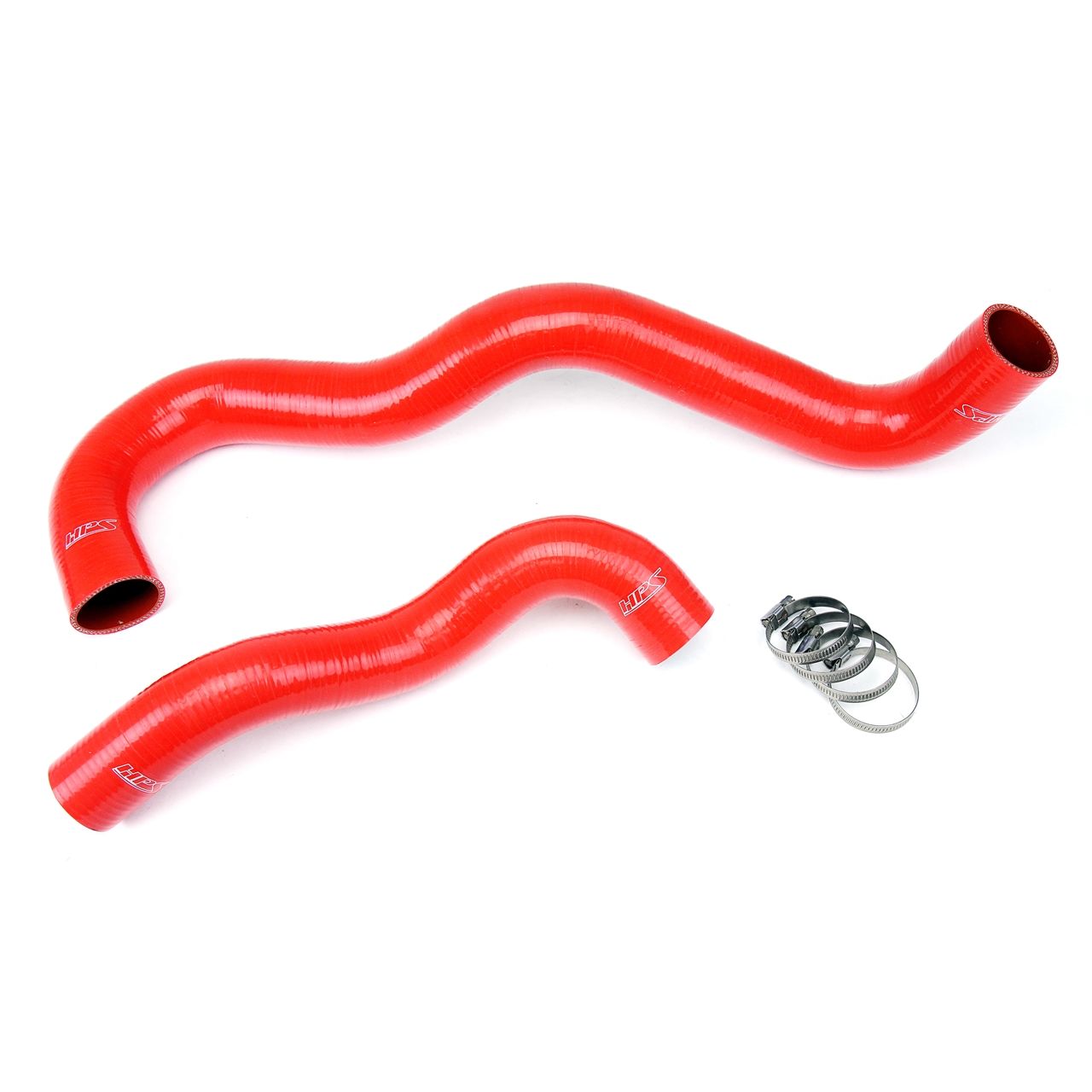 HPS Red Reinforced Silicone Radiator Hose Kit Coolant for Ford 03-07 Excursion 6.0L Diesel w/ Twin Beam Suspension