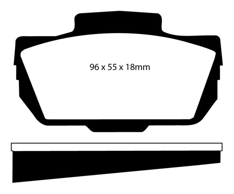 EBC 66-67 Saab Sonnet 0.8 Greenstuff Front Brake Pads