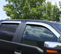 Thumbnail for AVS 15-18 Cadillac Escalade Ventvisor Outside Mount Front & Rear Window Deflectors 4pc - Chrome