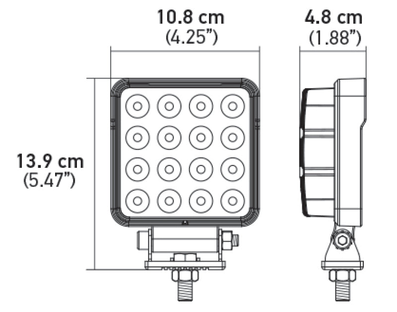 Hella ValueFit Work Light 4SQ 2.0 LED MV LR LT