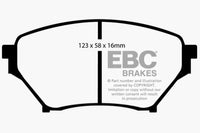 Thumbnail for EBC 01-03 Mazda Miata MX5 1.8 (Sports Suspension) Greenstuff Front Brake Pads