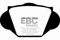 Thumbnail for EBC 59-62 Mg MGA 1.6 Greenstuff Front Brake Pads