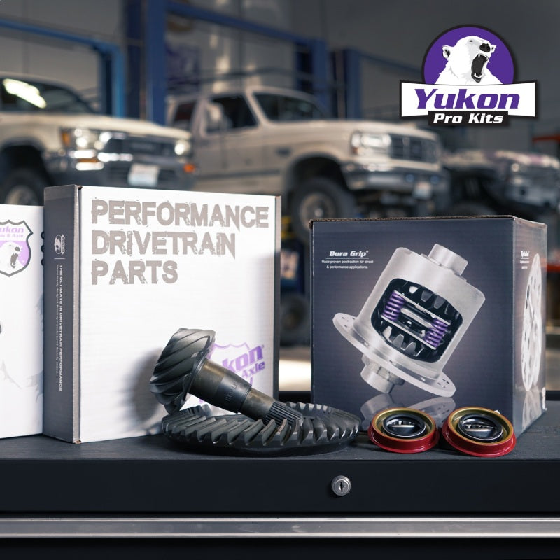 Yukon 8.8in Ford 4.11 Rear Ring & Pinion Install Kit 2.25in OD Axle Bearings and Seals