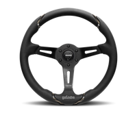 Thumbnail for Momo Gotham Steering Wheel 350 mm - Black Leather/Black Spokes