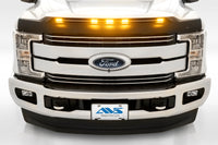 Thumbnail for AVS 2017-2019 Ford F250 Super Duty Aeroskin Low Profile Hood Shield w/ Lights - Black