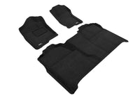 Thumbnail for 3D Maxpider 07-13 Chevrolet Silverado 1500 Crew Cab Elegant 1st 2nd Row - Floor Mat Set (Black)