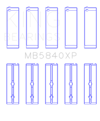 Thumbnail for King Chrysler / Dodge Gen 3 Hemi 5.7L / 6.1L / 6.4L Crankshaft Main Bearing Set (Set of 5)