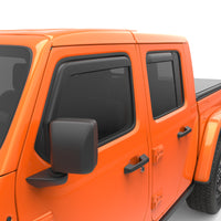 Thumbnail for EGR 2018 Jeep Wrangler JL SlimLine In-Channel WindowVisors Set of 4 - Matte Black