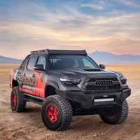 Thumbnail for Go Rhino 16-21 Tacoma Element Front Bumper w/ Power Actuated Hide-away Light Bar Mount Tex Black