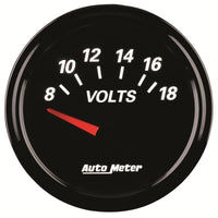 Thumbnail for Autometer Designer Black II 52mm 18V Voltmeter Gauge