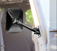 Thumbnail for Rugged Ridge 97-18 TJ JK Black Rectangular Quick Release Mirrors